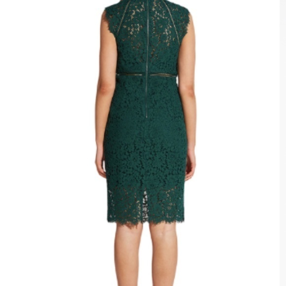 SOLD Bardot Deep Emerald Green "PARIS" Lace Overlay Dress- Size 6/S - Picture 2 of 16